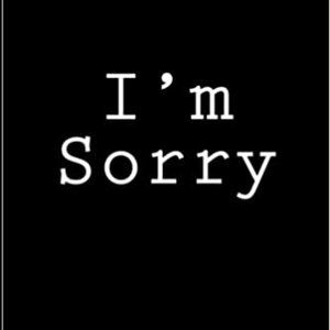 So sorry!